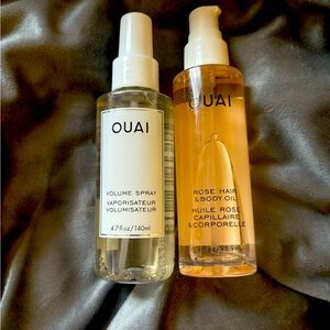 Ouai volume spray and Rose Hair and body oil